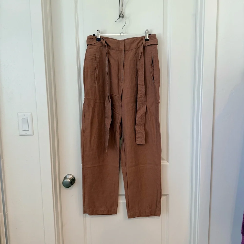 Aritzia Wilfred Jallade Linen Pant - Brown (8)